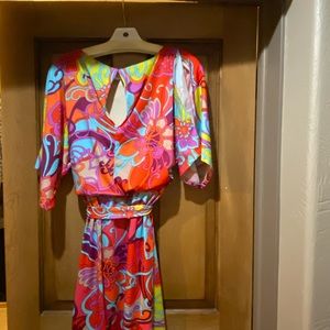 Trina by Trina Turk multi color jersey dress.